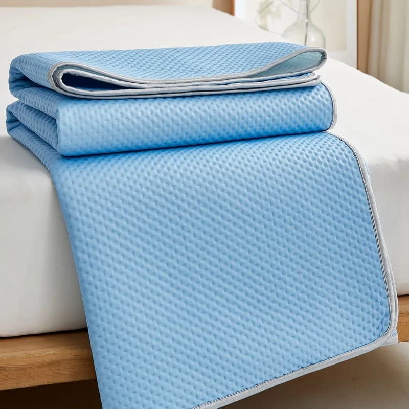 Matelas rafraîchissant respirant, confortable, lavable, tapis de lit en soie glacée, doux pour la pe
