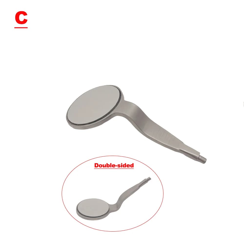 Miroir buccal dentaire enduit de Rhodium, miroir d'examen Oral réutilisable Anti-buée pour outils de