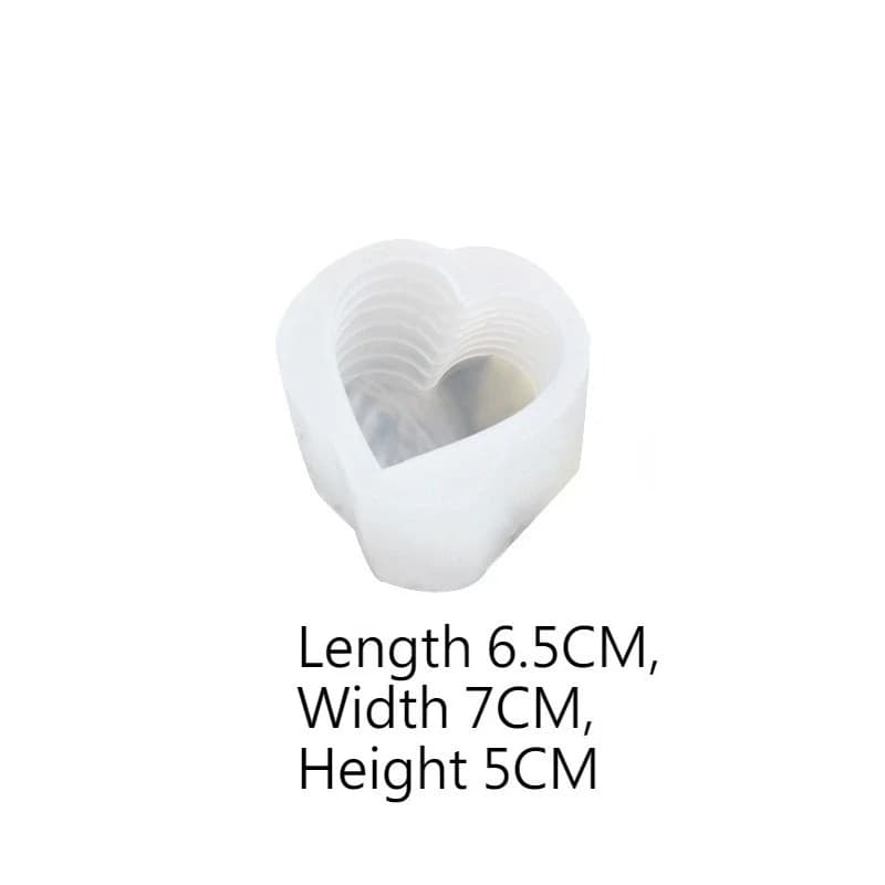 Moule à bougie en silicone en forme de cœur rotatif pour chocolat, moule décoratif pour bougie d'aro