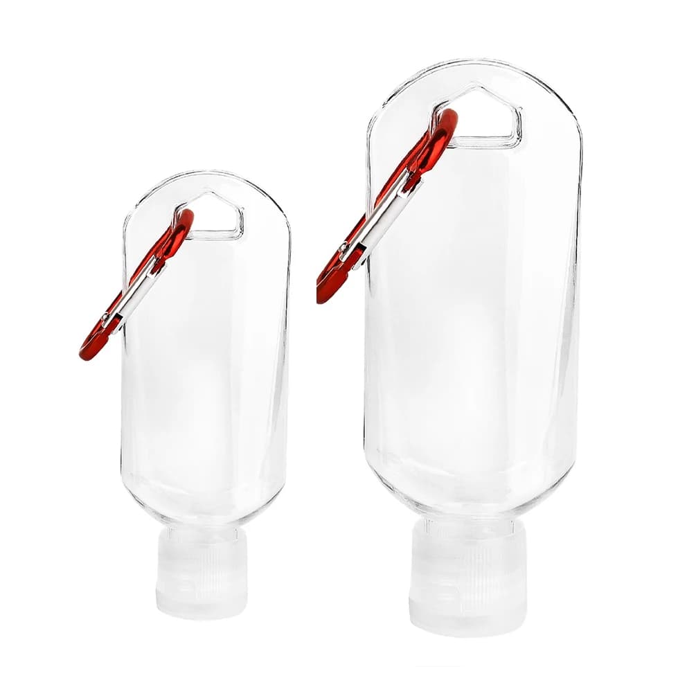 Bouteille vide de voyage désinfectant pour les mains, 30ml 60ml, support de taille, crochet, porte-c