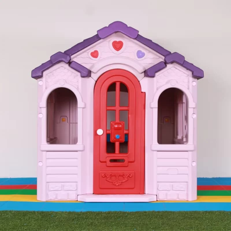 Maison de jeu moderne en plastique pour enfants, pour cour extérieure et intérieur