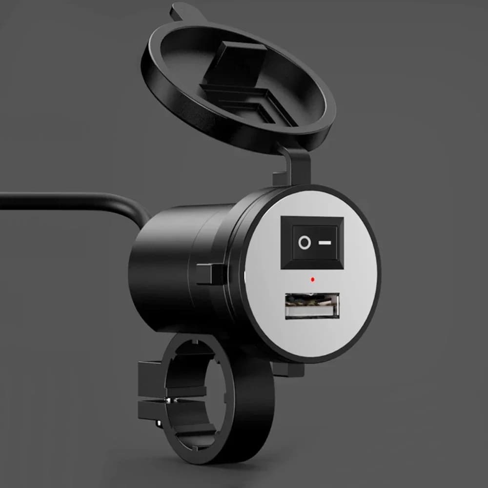 Chargeur USB étanche pour guidon de moto, adaptateur de moto, prise d'alimentation pour téléphone po