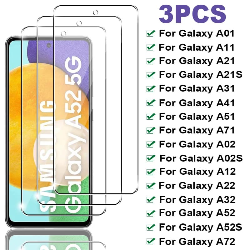 Protecteur d'écran en verre pour Samsung Galaxy, Guatemala, A52, A72, A02S, A12, A22, A32, 5G, A51,