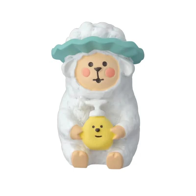 Zakka se baignant dans la salle de bain, ornements de chat japonais, décor d'étagère, décoration d'i