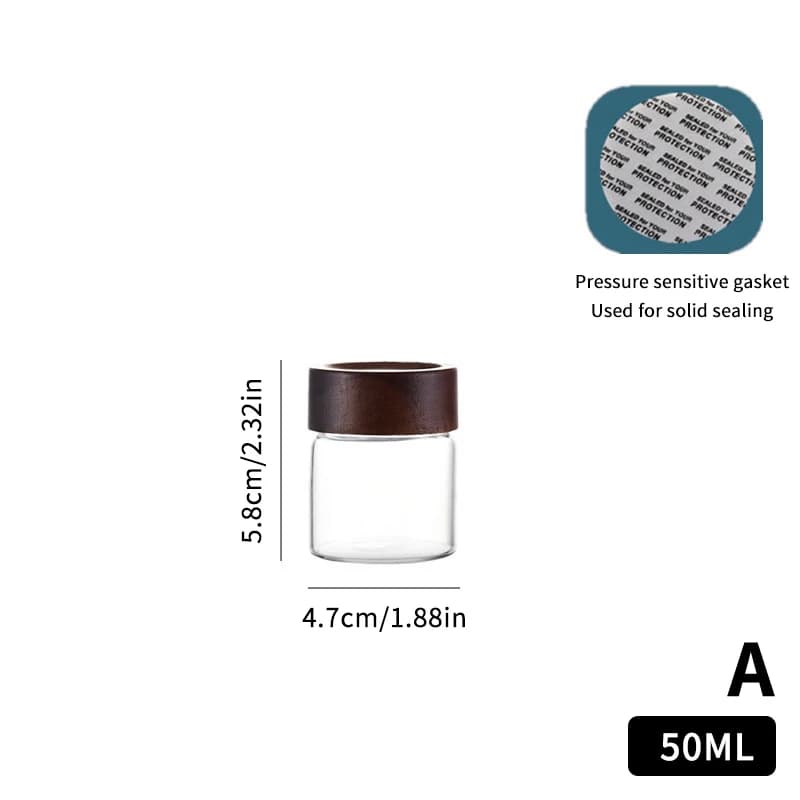 Conteneur de stockage de grains de café, présentoir de tubes, bouteille de thé en verre, doseur uniq