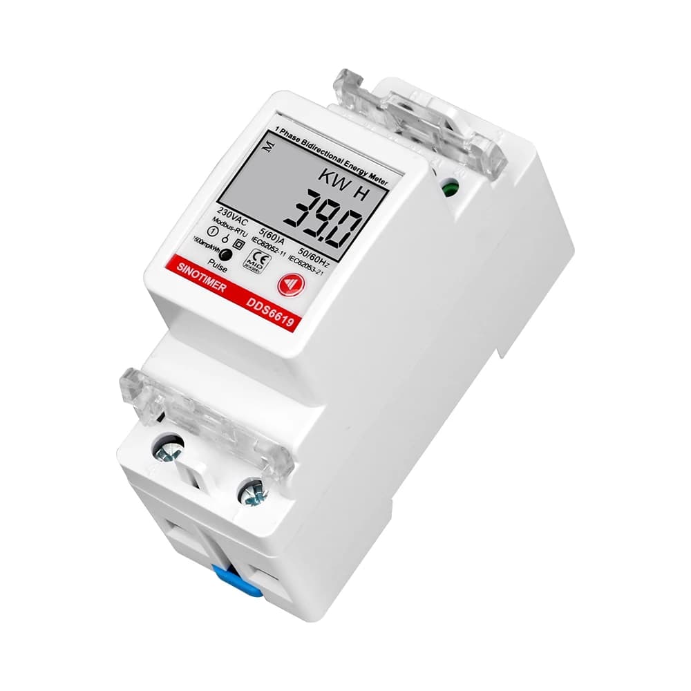 Compteur Électrique Monophasé avec Affichage Numérique LCD, Wattmètre, Consommation d'Massage, KWh,