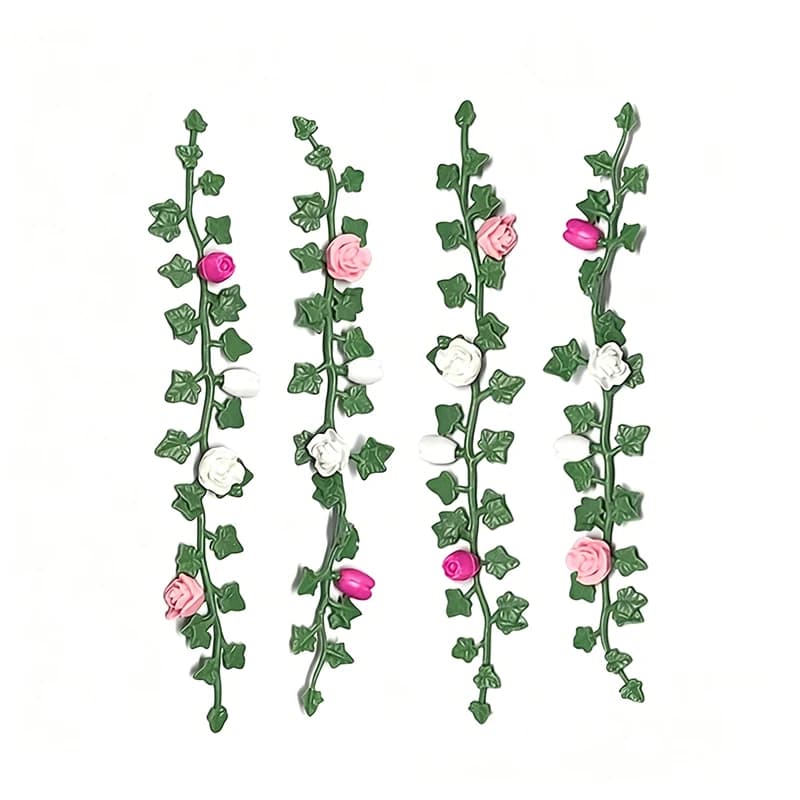Miniature de maison de poupée 1:12, guirlande de roses, accessoires de décoration pour jardin miniat
