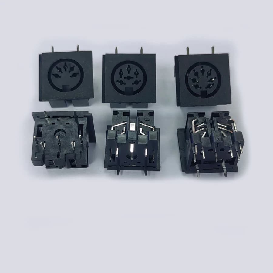 50 pièces/lot grand Terminal S DIN4/DIN5/DIN6/DIN7/DIN8 connecteur de prise femelle 4P/5P/6P/7P/8P p