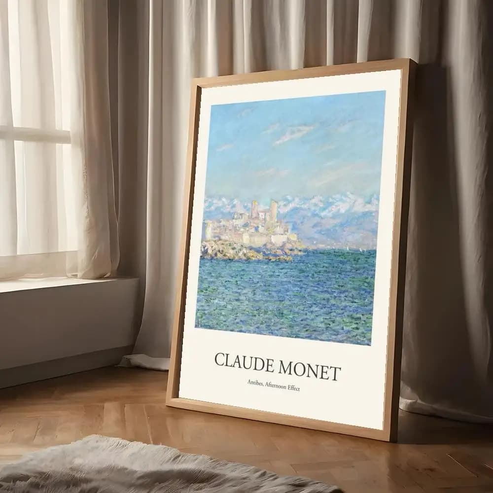 Affiches d'art Claude M-monet, autocollantes, Vintage, décoration de salle, maison, bar, café, décor