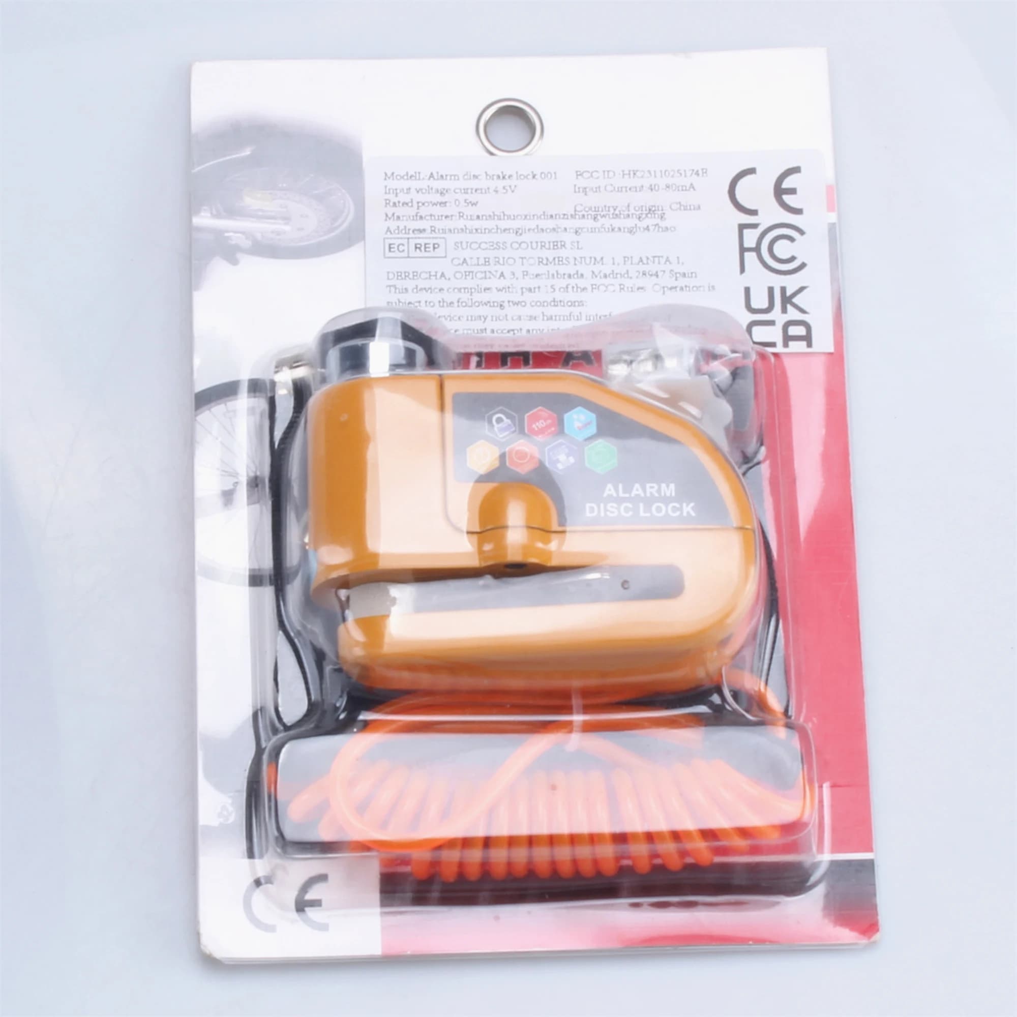 Serrure de vélo pour moto, alarme, Protection de sécurité, disque de cadenas en alliage d'aluminium,
