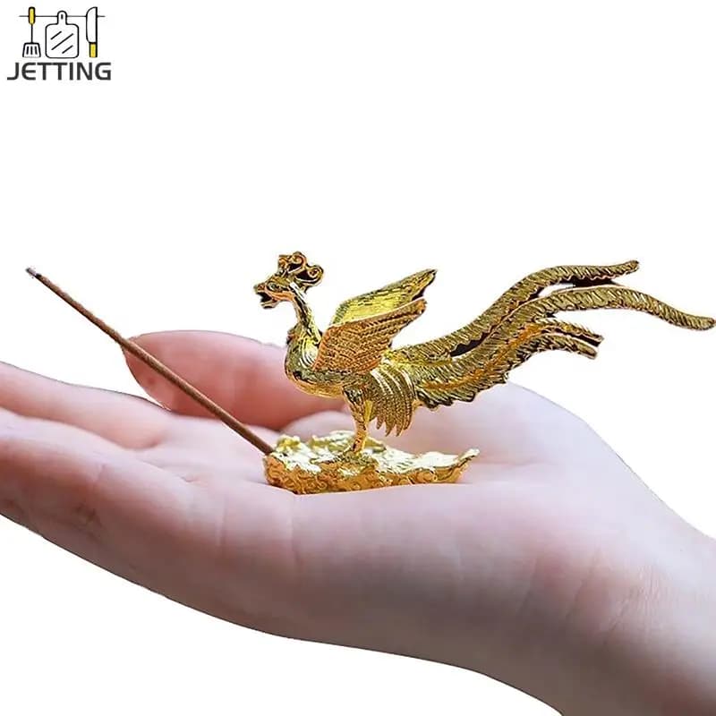 Brûleur d'encens porte-bonheur Phoenix, ailes étalées et marche sur les nuages, figurine d'ornement,