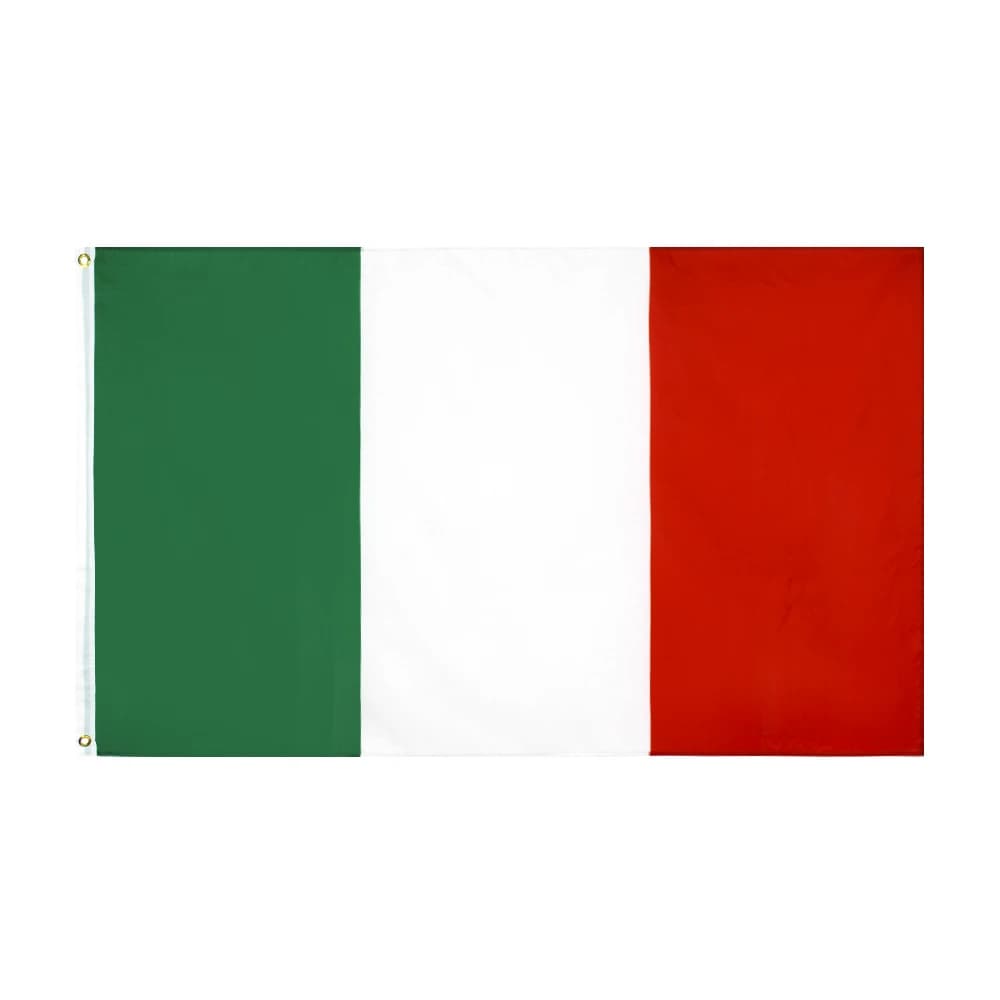 Drapeau italien 3x5 pieds vert blanc rouge drapeau italien d'italie pour la décoration