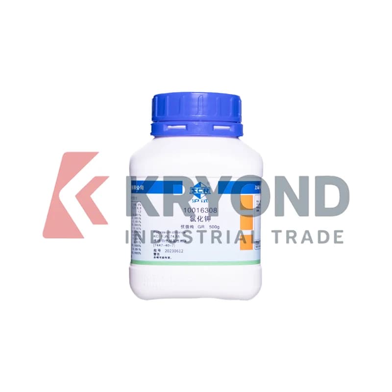 Chlorure de potassium SCR GR, réactif de laboratoire de haute pureté pour applications chimiques et