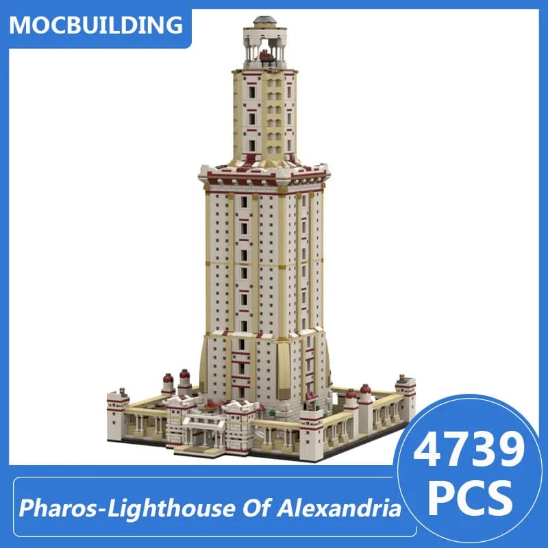 Pharos-phare d' Alexandria modèle Moc blocs de construction Architecture bricolage assembler des bri