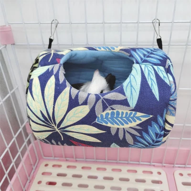 Hamac en toile imprimé pour rats, maison de hamster, lits et maisons chauds et doux, petits animaux,