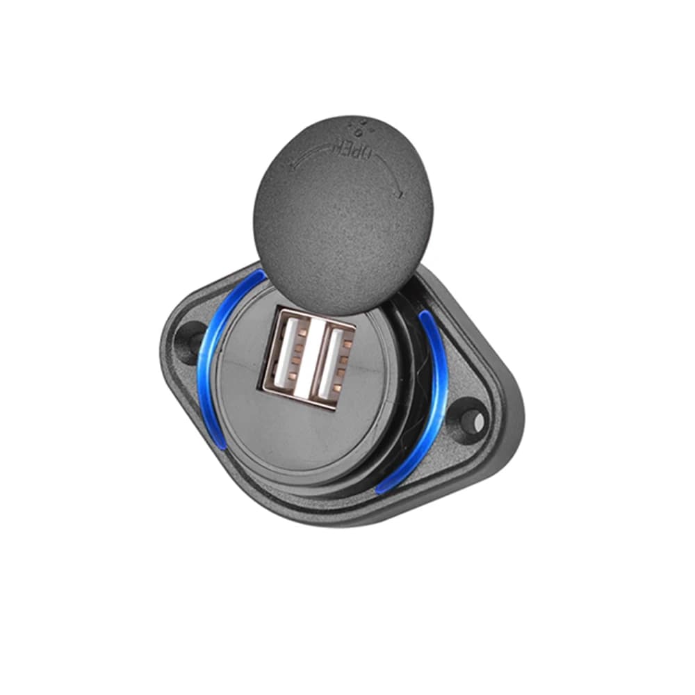 Chargeur double USB 12-24V 3,1 a, adaptateur de prise de courant pour voiture, moto, voiture, bateau