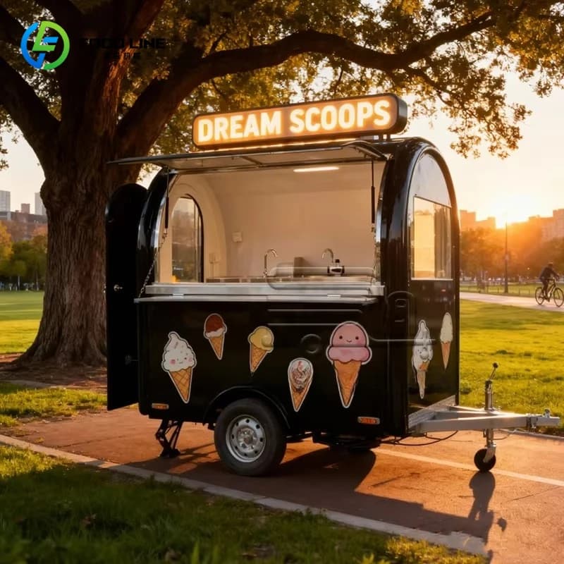 Belle toit rond de luxe, Plan ouvert, fromage, chocolat, Churros, collations sucrées, bonbons, camio