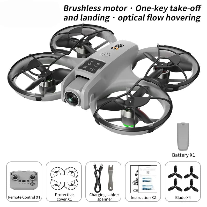 Drone 8K avec double caméra HD, commutation sans balais, WiFi FPV, évitement d'obstacles, écran de 4
