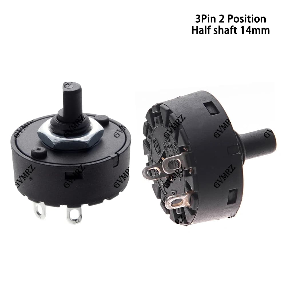 Interrupteur rotatif à 3 broches 6A, bouton à 2/3/7/8 positions, interrupteur d'alimentation pour fo