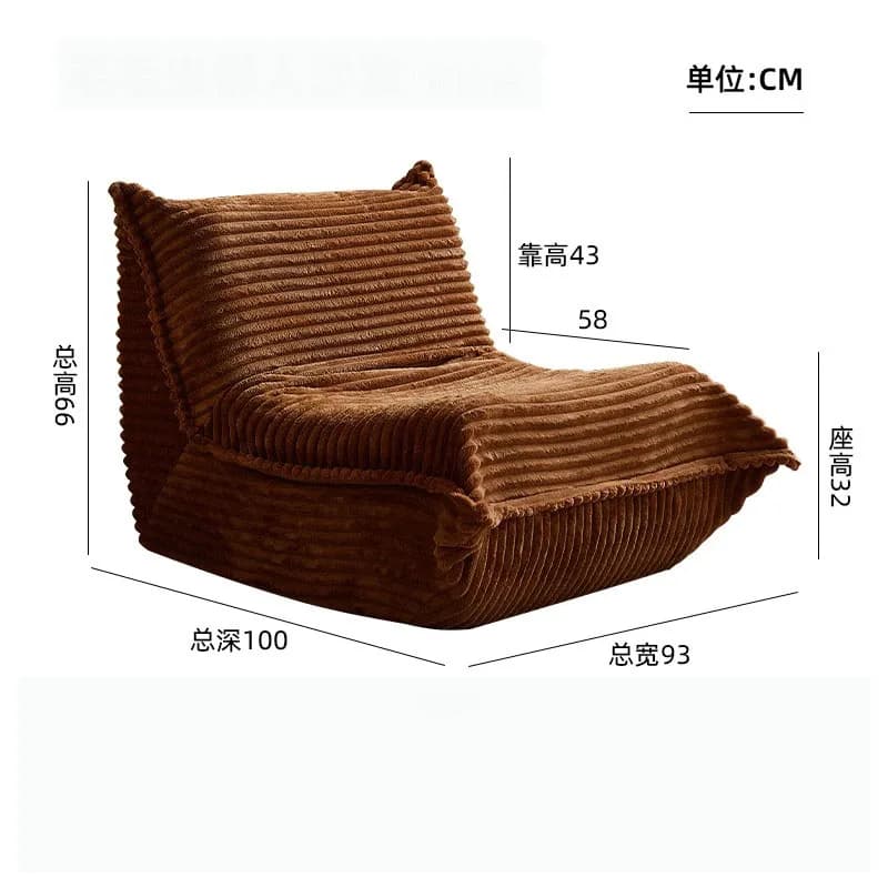 MOMO Caterpillar canapé loisirs canapé paresseux peut s'allonger et dormir balcon Tatami Net rouge c