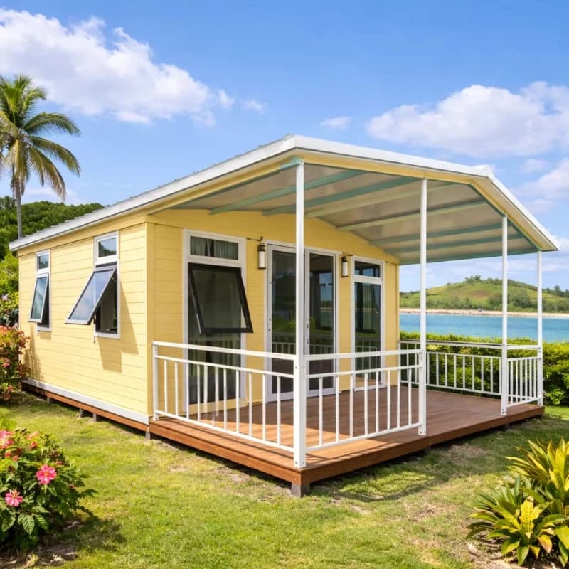 Maison modulaire préfabriquée mobile extensible à deux étages pour resorts en plein air