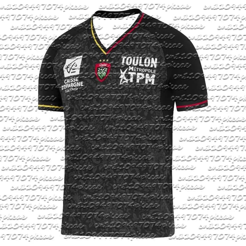 Nouveau Maillot de Rugby RCT Toulon 2026 – Troisième Tenue – T-shirt de Supporter de Football pour H