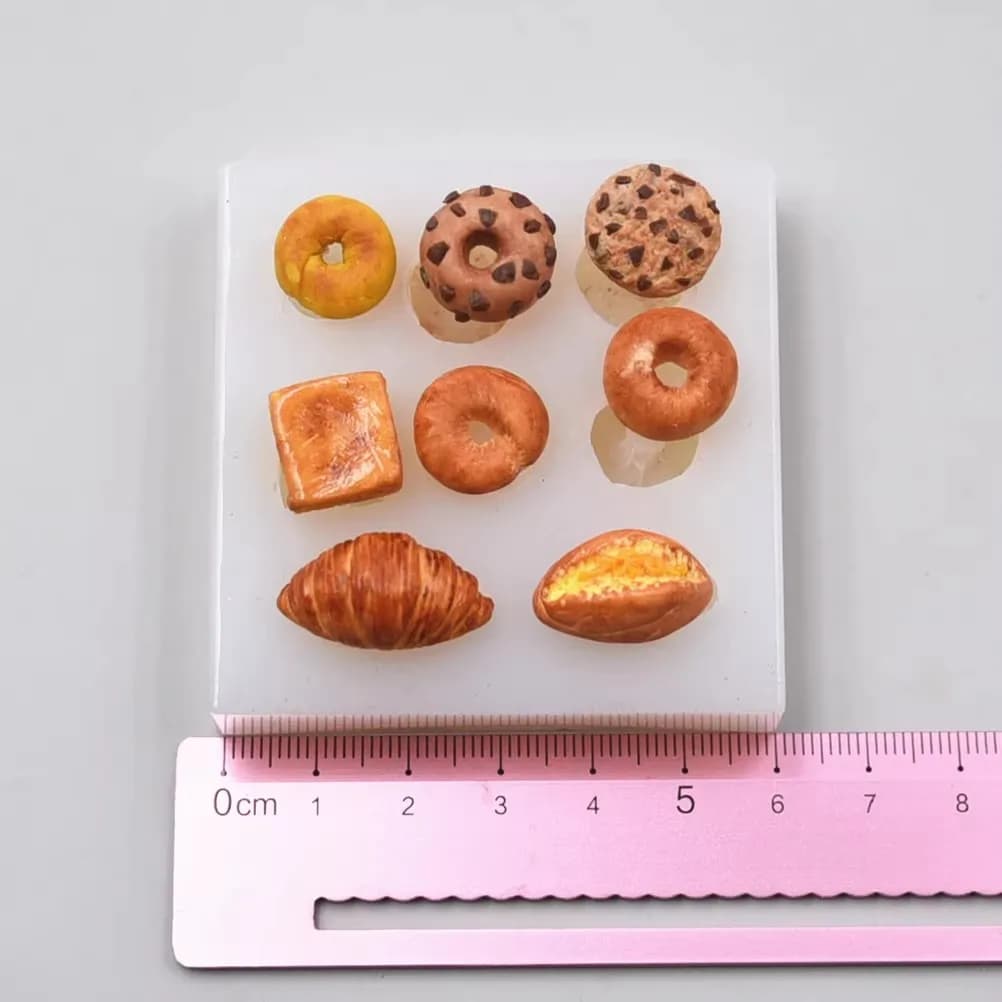 Mini poterie argile pain série bricolage Silicone moules mignon Croissant pâte fixation bricolage mo