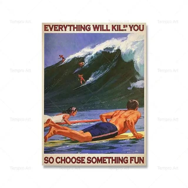 Biarritz – affiche d'exposition de Surf, toile noire et blanche, Art mural nordique, imprimés de pla