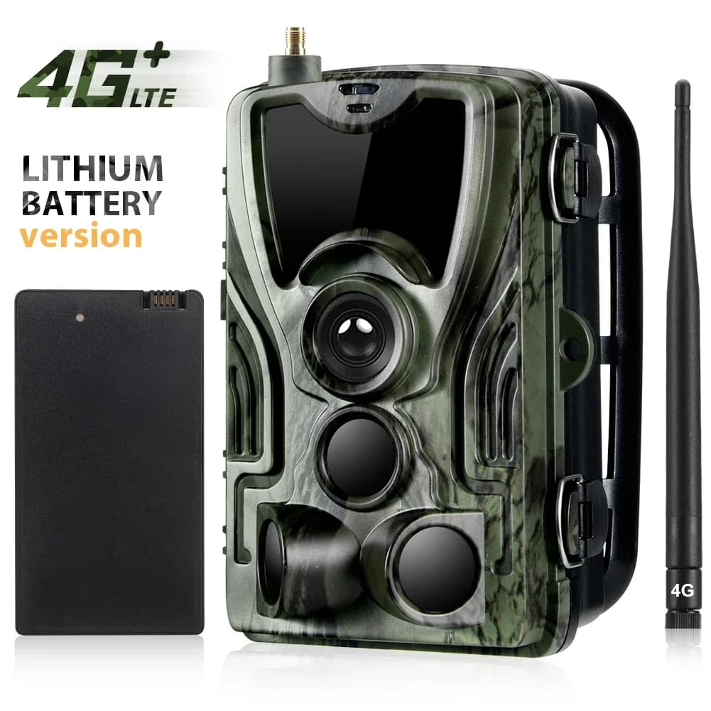 Caméra de chasse sans fil 4K 30MP avec diffusion en direct, service cloud et batterie au lithium 500