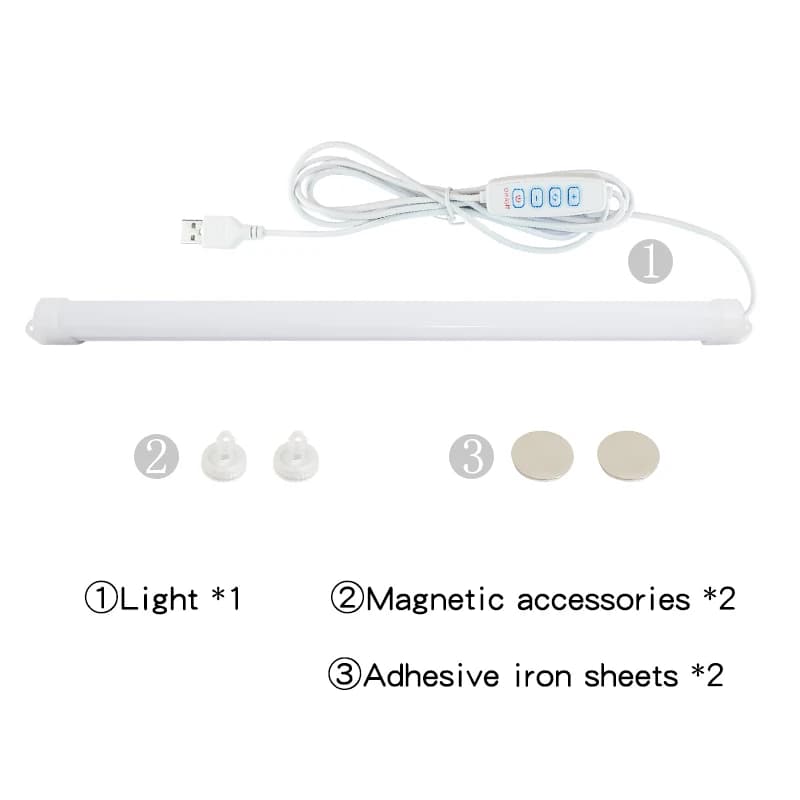 1PC LED sous armoire éclairage USB prise réglable 3 changements de couleur LED veilleuse cuisine cha