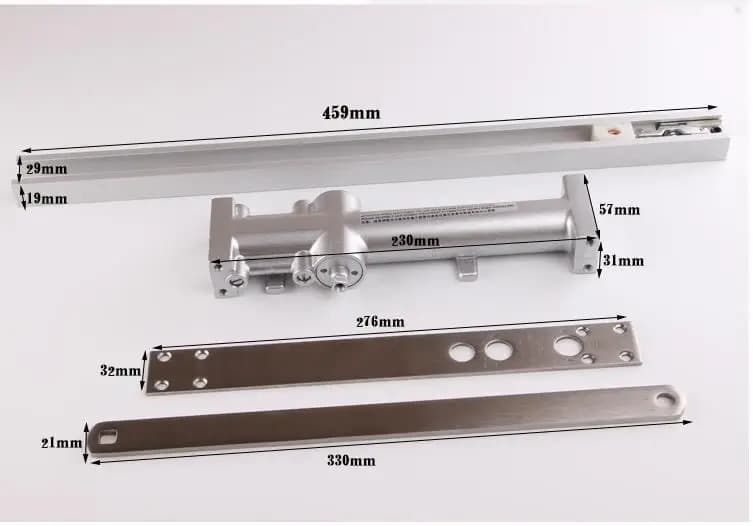 Ferme-porte hydraulique invisible, mécanisme de fermeture automatique pour portes en bois et verre e