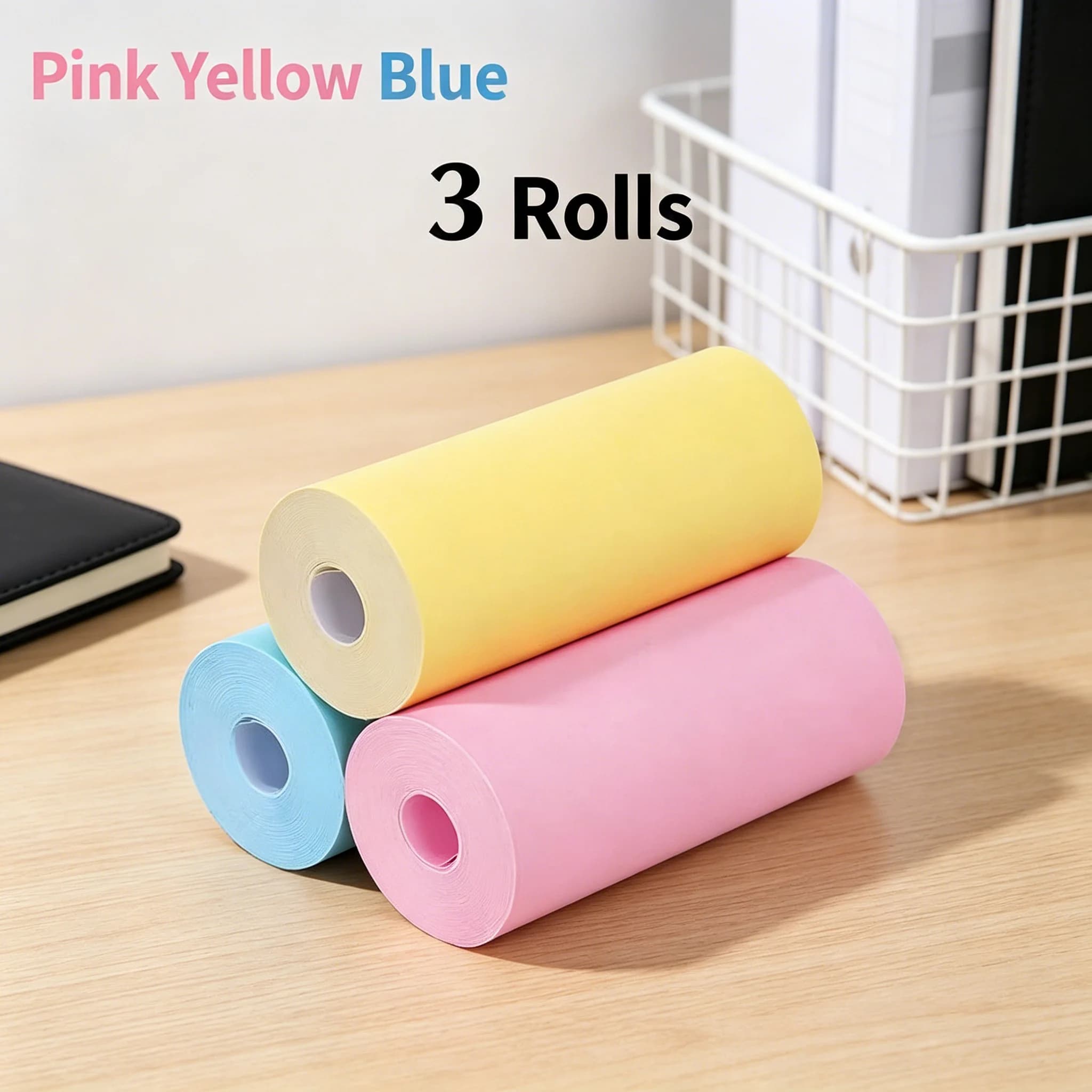 3-20 rouleaux de papier thermique couleur 57x25MM pour appareil photo instantané pour enfants, acces