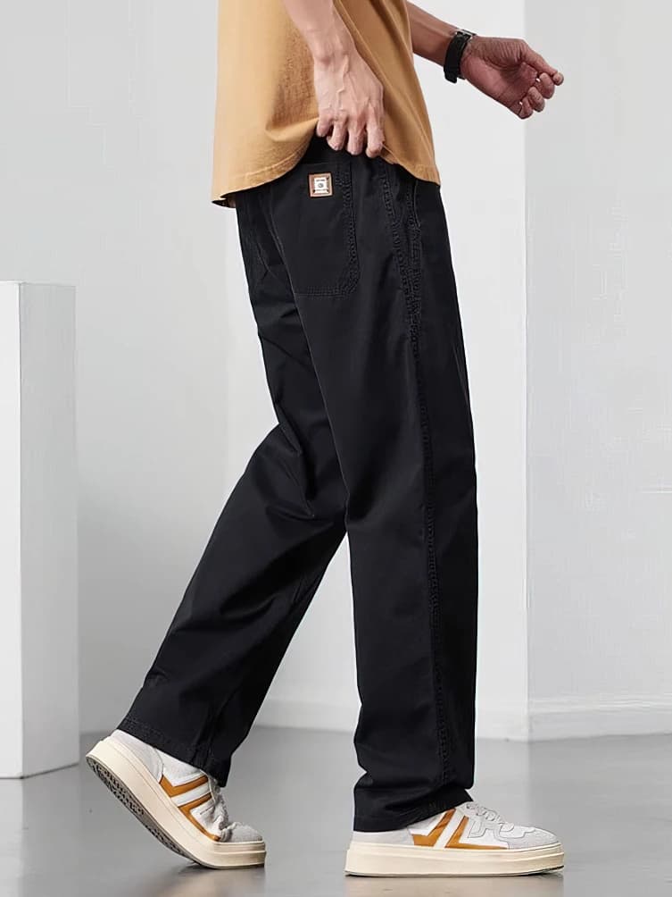Pantalon Cargo droit décontracté pour hommes, jambe large, marron, Long, Cargo, travail d'affaires,