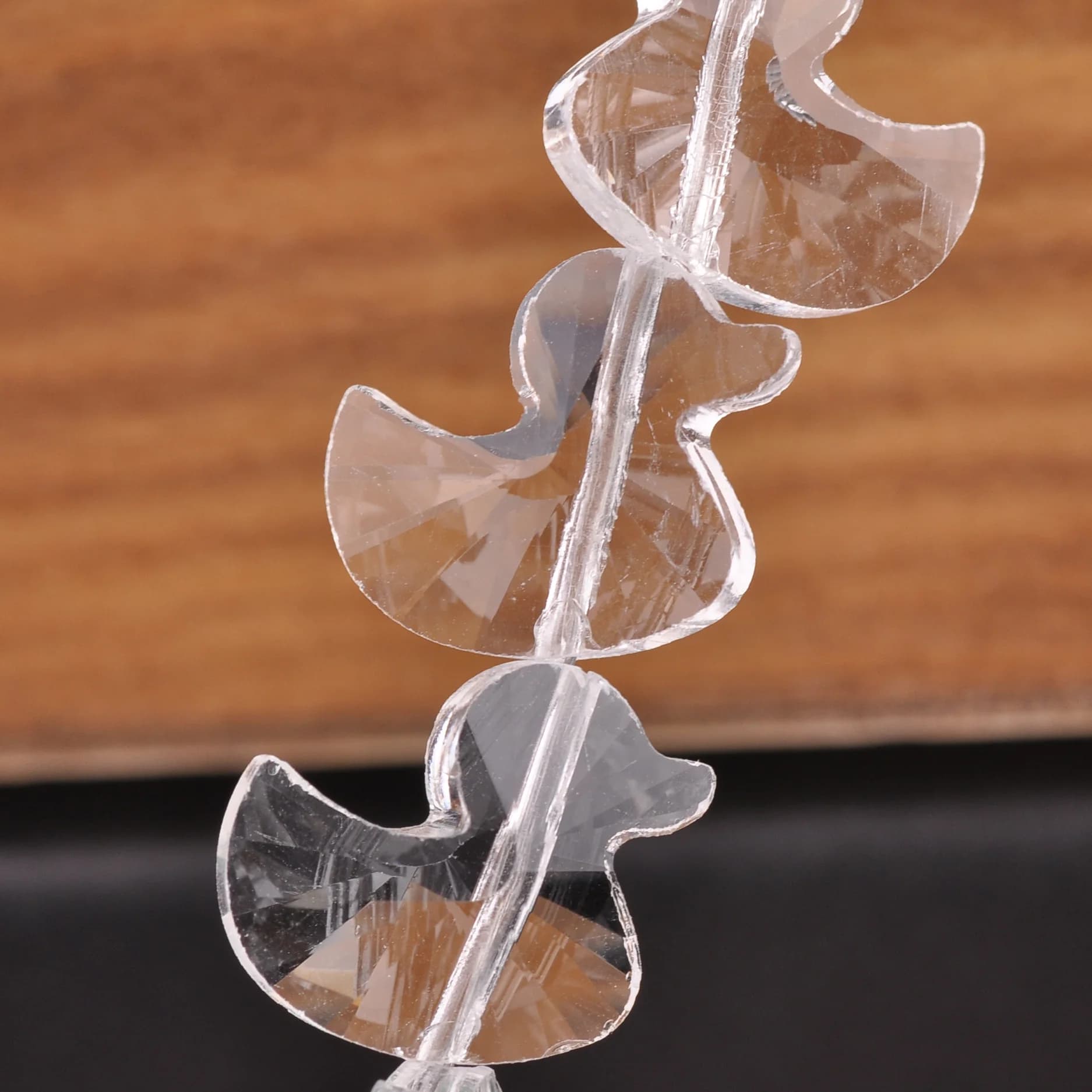 Perles en verre cristal à facettes en forme de canard, artisanat de bricolage, bijoux de direction,