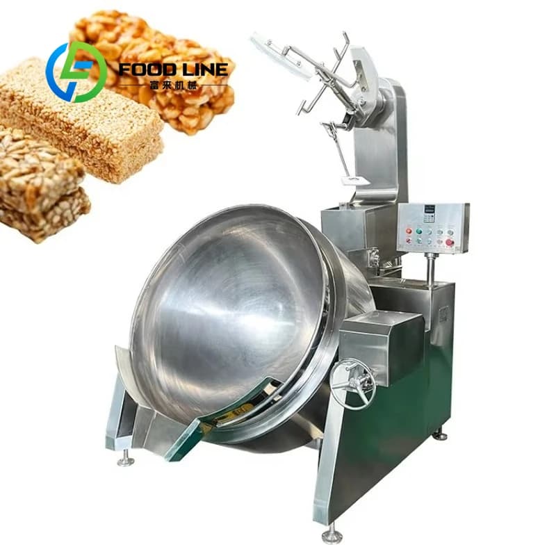 Marmite de cuisson industrielle personnalisée à chauffage par gaz, à double enveloppe vapeur, pour l