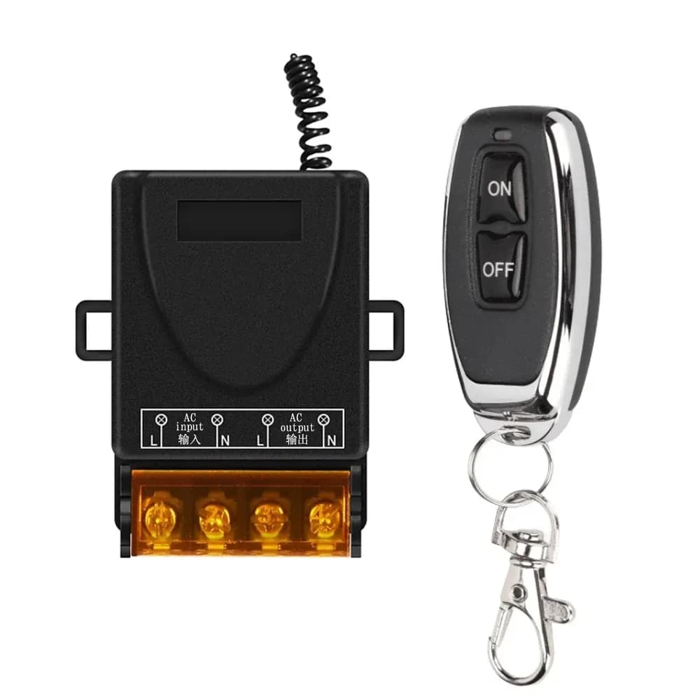 Récepteur relais + transmetteur marche/arrêt AC 220V 20A 1CH 433Mhz, interrupteur de télécommande sa