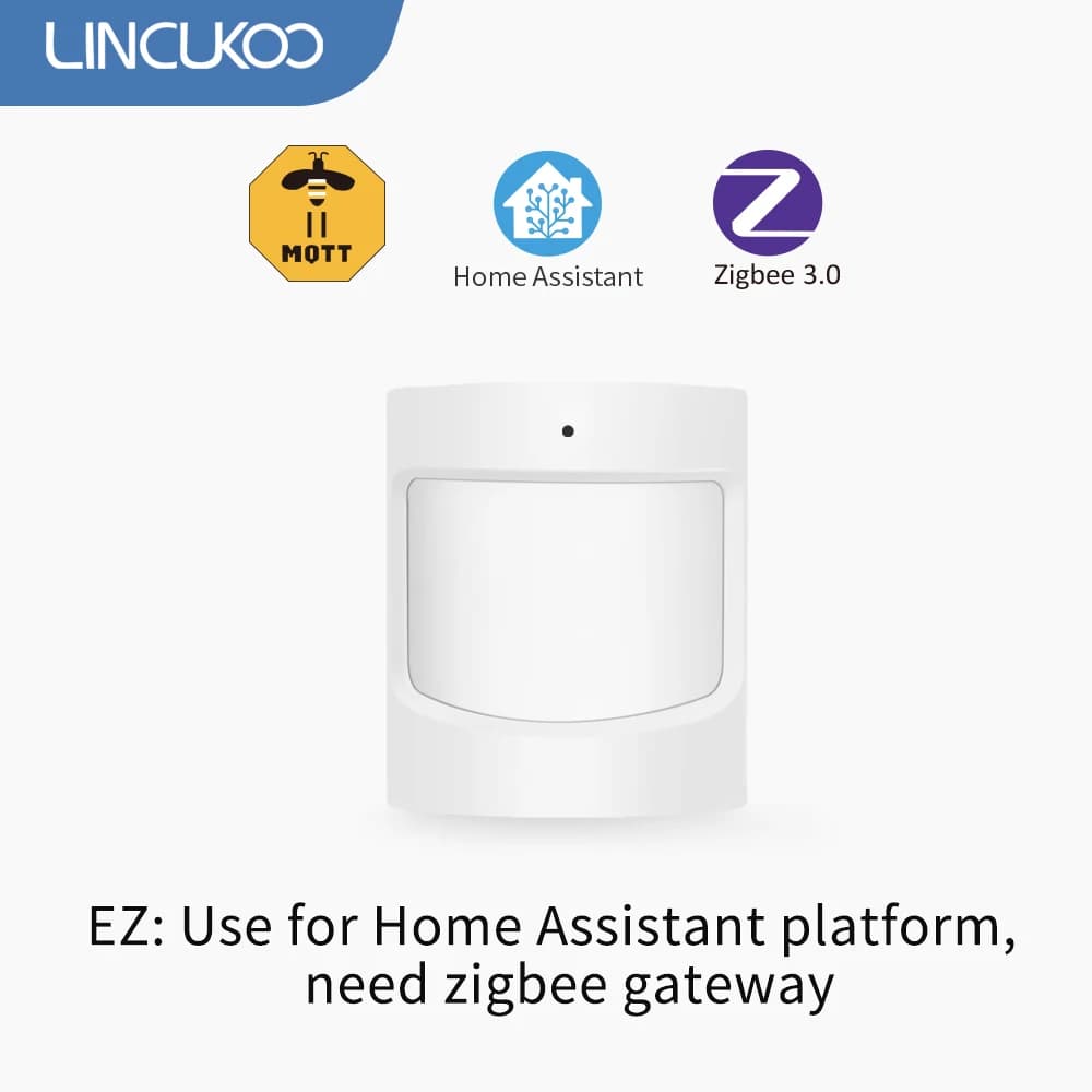 Détecteur de mouvement intelligent PIR Lincukoo ZigBee, sécurité domestique, anti-intrusion, liaison