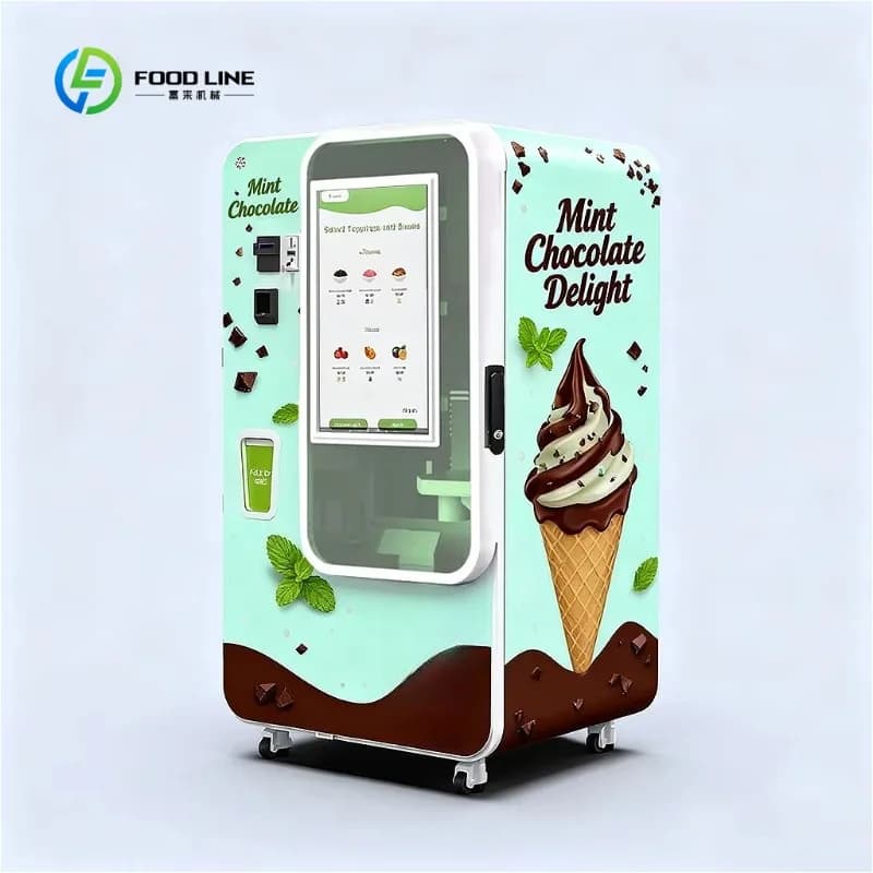 Distributeur automatique de crèmes glacées, distributeur automatique de desserts congelés, 24h/24, p