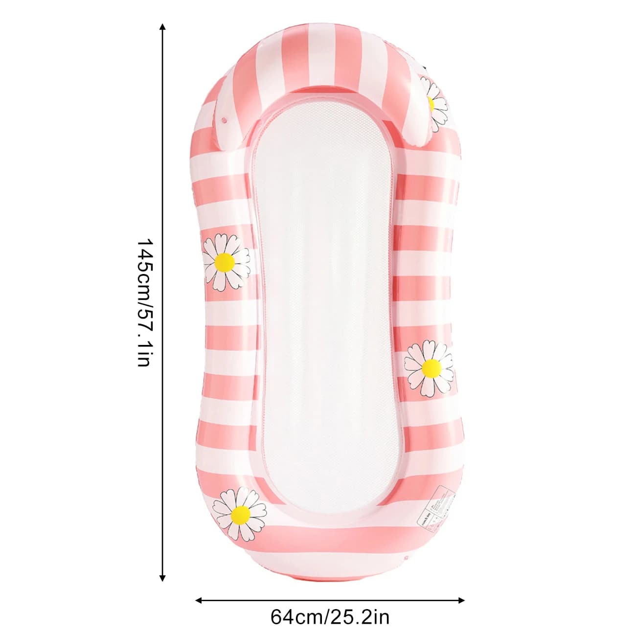 Matelas gonflable de piscine avec appui-tête, flotteurs et radeaux pour adultes, chaise hamac pour b