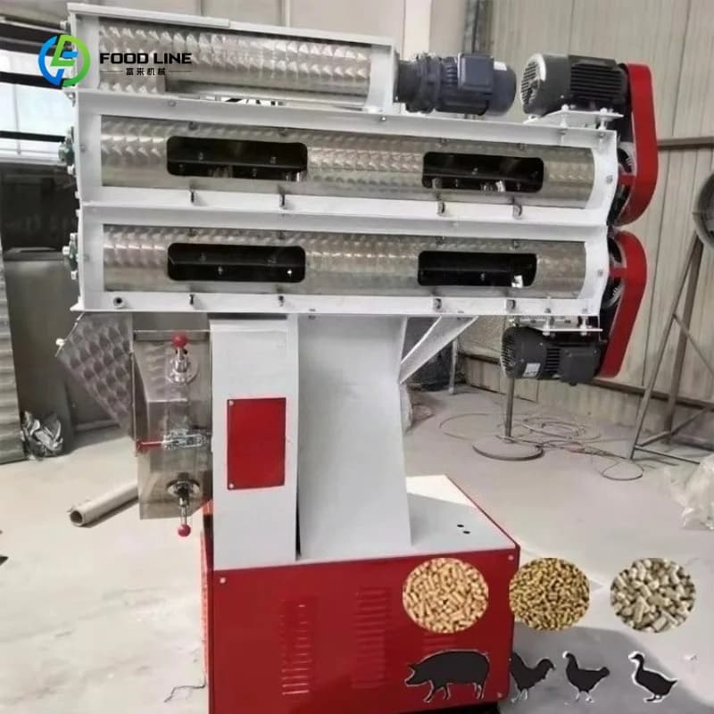 Machine de fabrication de granulés d'alimentation animale personnalisée 1-5T/H, capacité personnalis