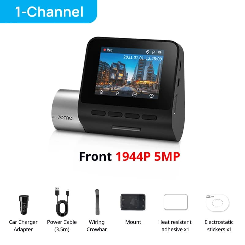 70mai-Dash Cam Pro Plus, A500S, 1944P, ADAS, GPS, Caméra avant, A500S, agglomFOV, DVR de voiture, Su