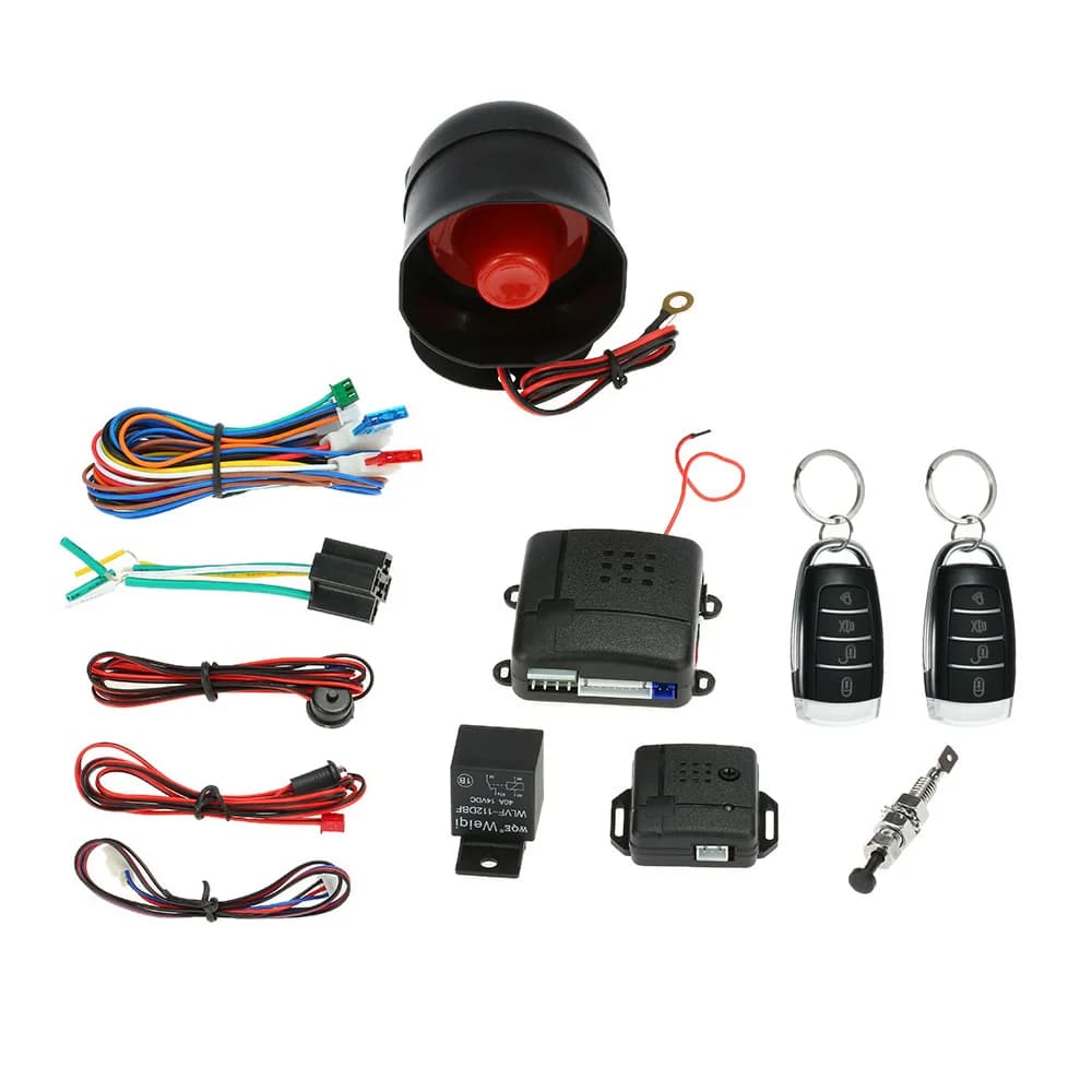 Système de sécurité pour véhicule de voiture, alarme antivol, 2 systèmes antivol à distance, 2 téléc