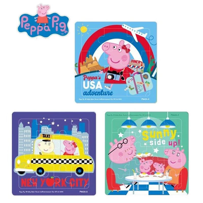 Peppa pig Figures MINI Puzzles Jouets Éducatifs Dessin Animé Puzzle Éducatif Jouet pour Enfants/Adul