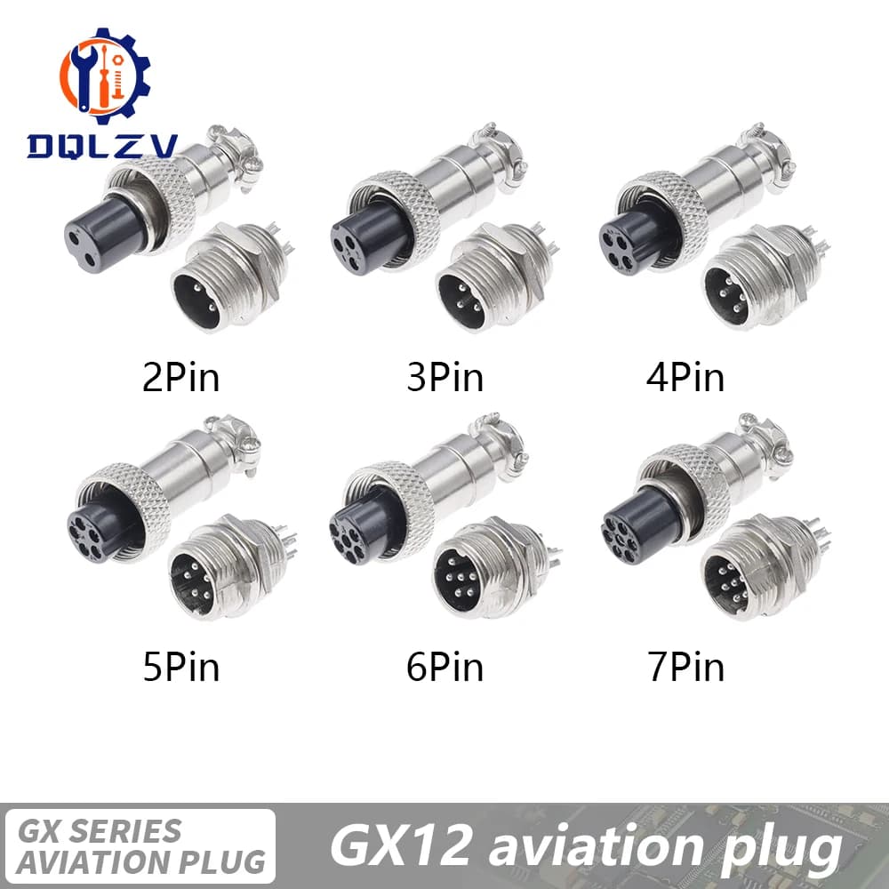 5/10/20 ensemble GX12 GX16 GX20 2 3 4 5 6 7 8 9 10 12 14 15 broches prise d'aviation connecteur circ