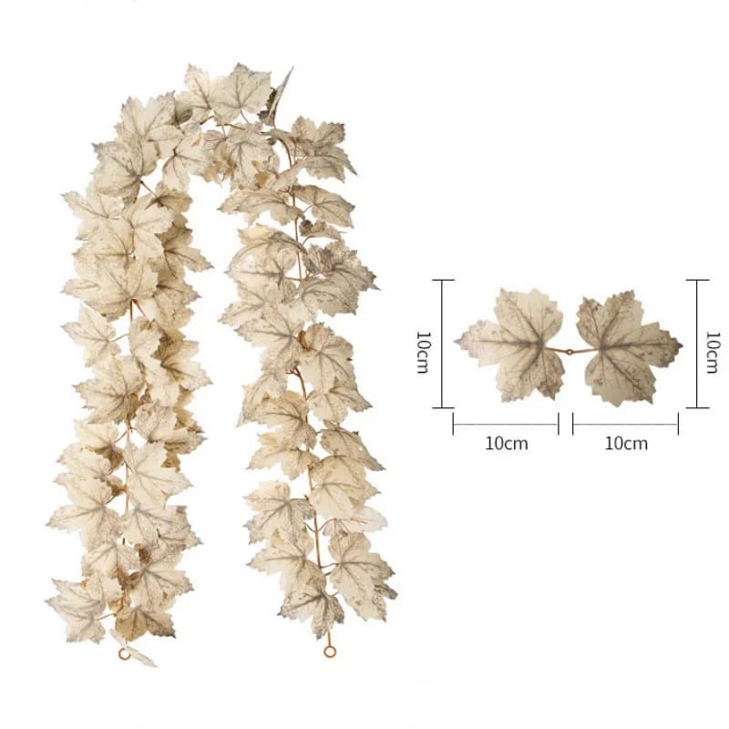 Guirlande de feuilles d'érable d'automne, Simulation de feuille d'érable, citrouille, baies, couronn