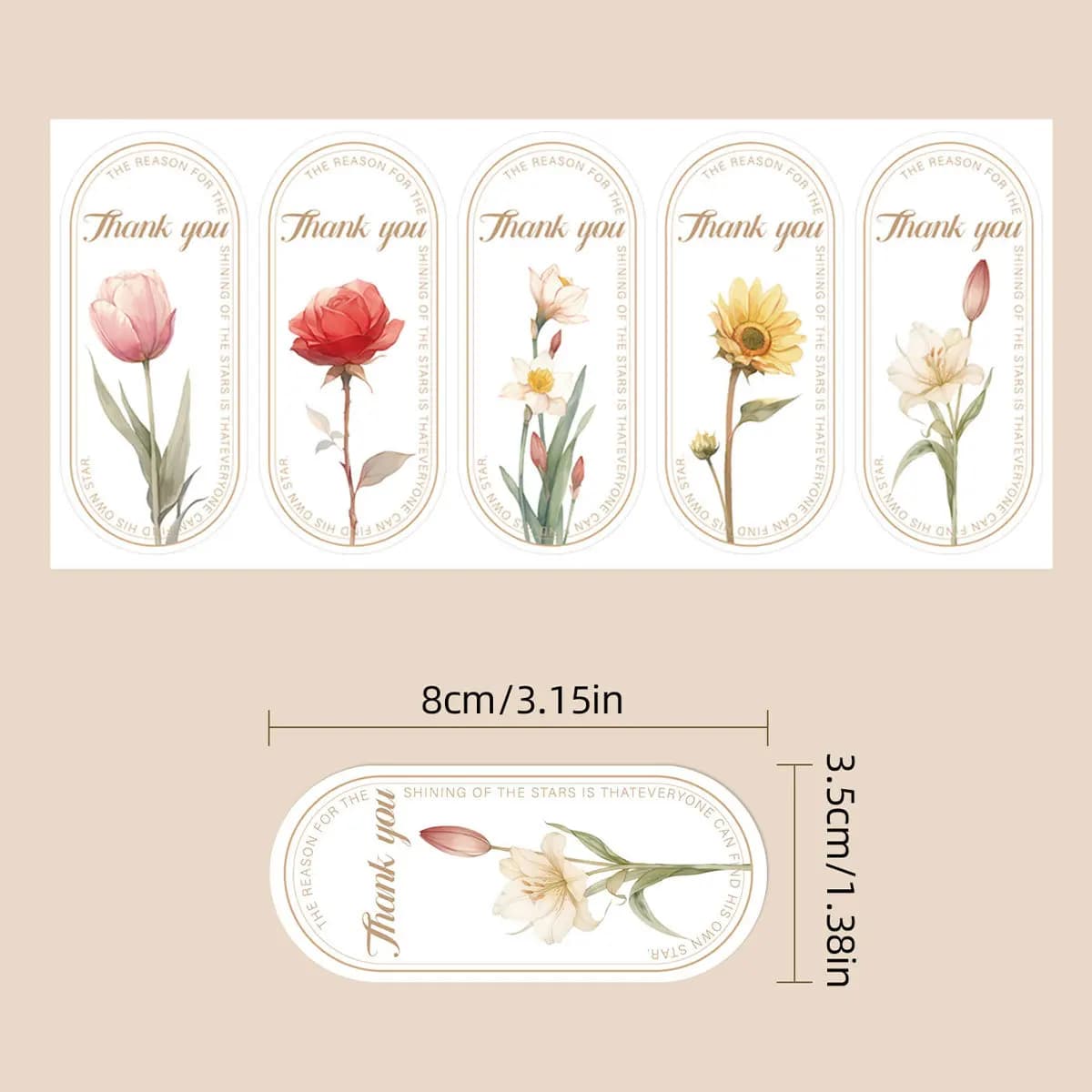 50pcs ce paquet est heureux pour vous voir aussi autocollants petite entreprise boîte-cadeau emballa
