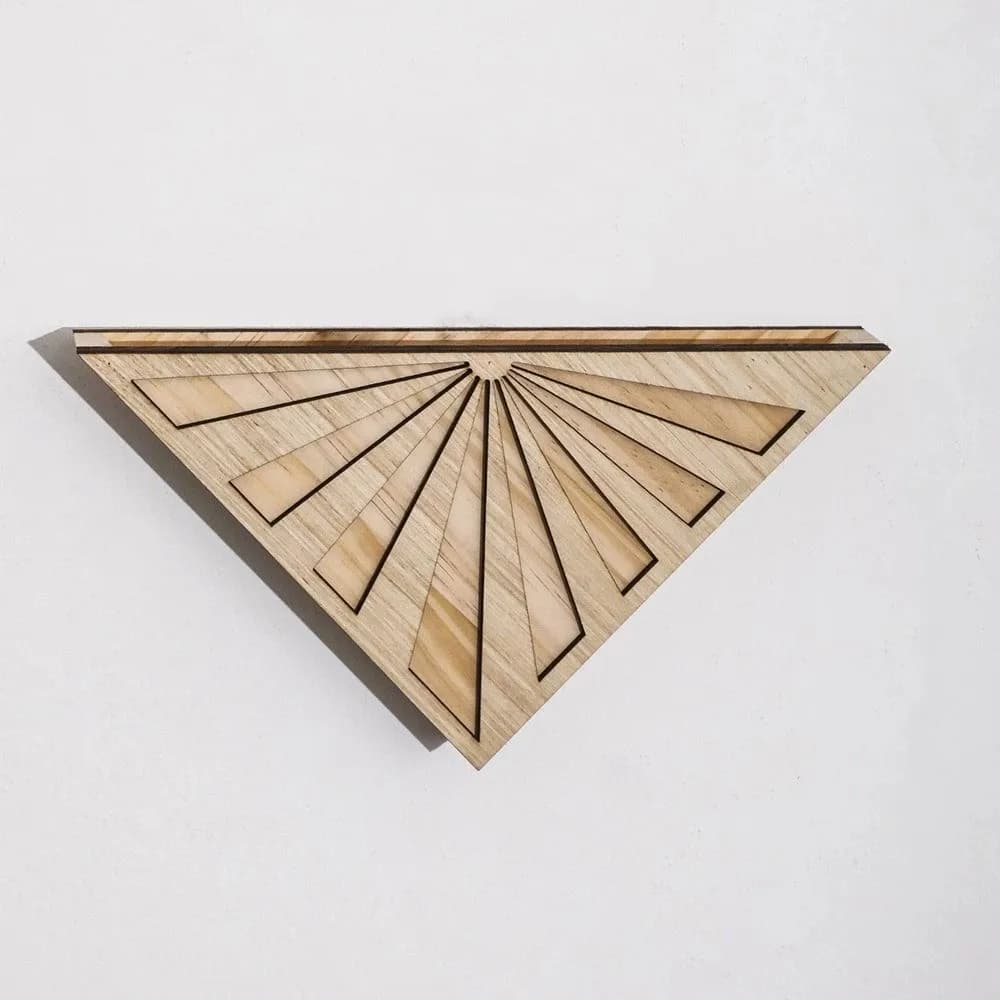 Support de plante mural triangulaire en bois moderne, pot à fleurs géométrique décoratif minimaliste