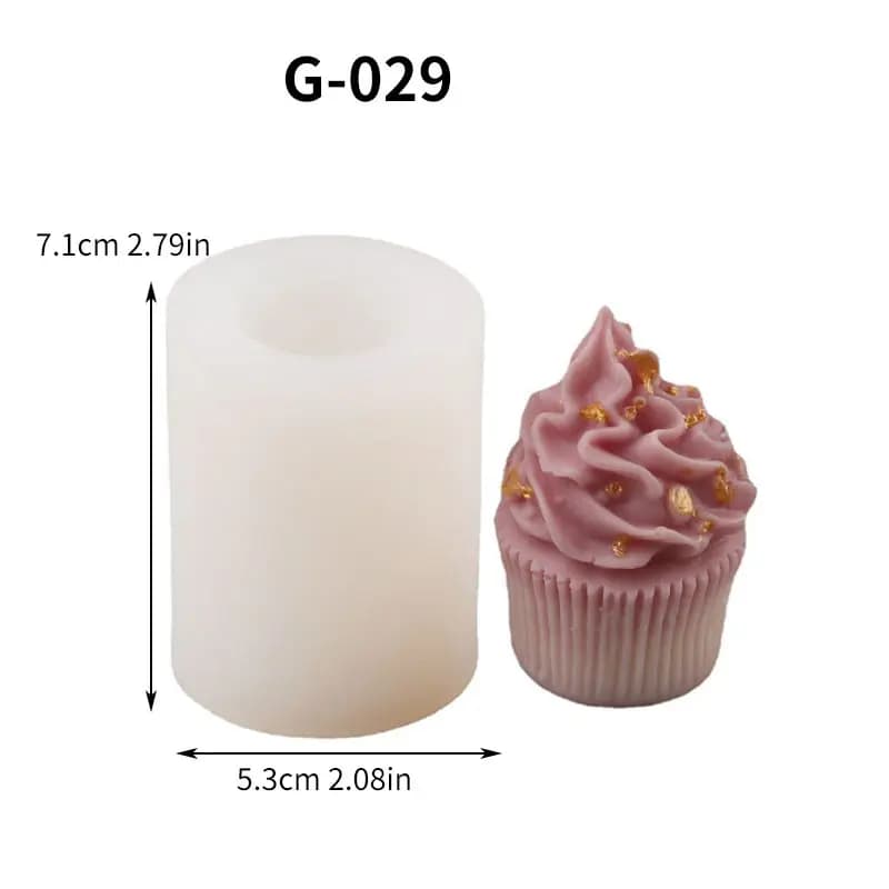 Moule en silicone pour bougies d'aromathérapie maison, modèle de cône de crème habillée, ornements d