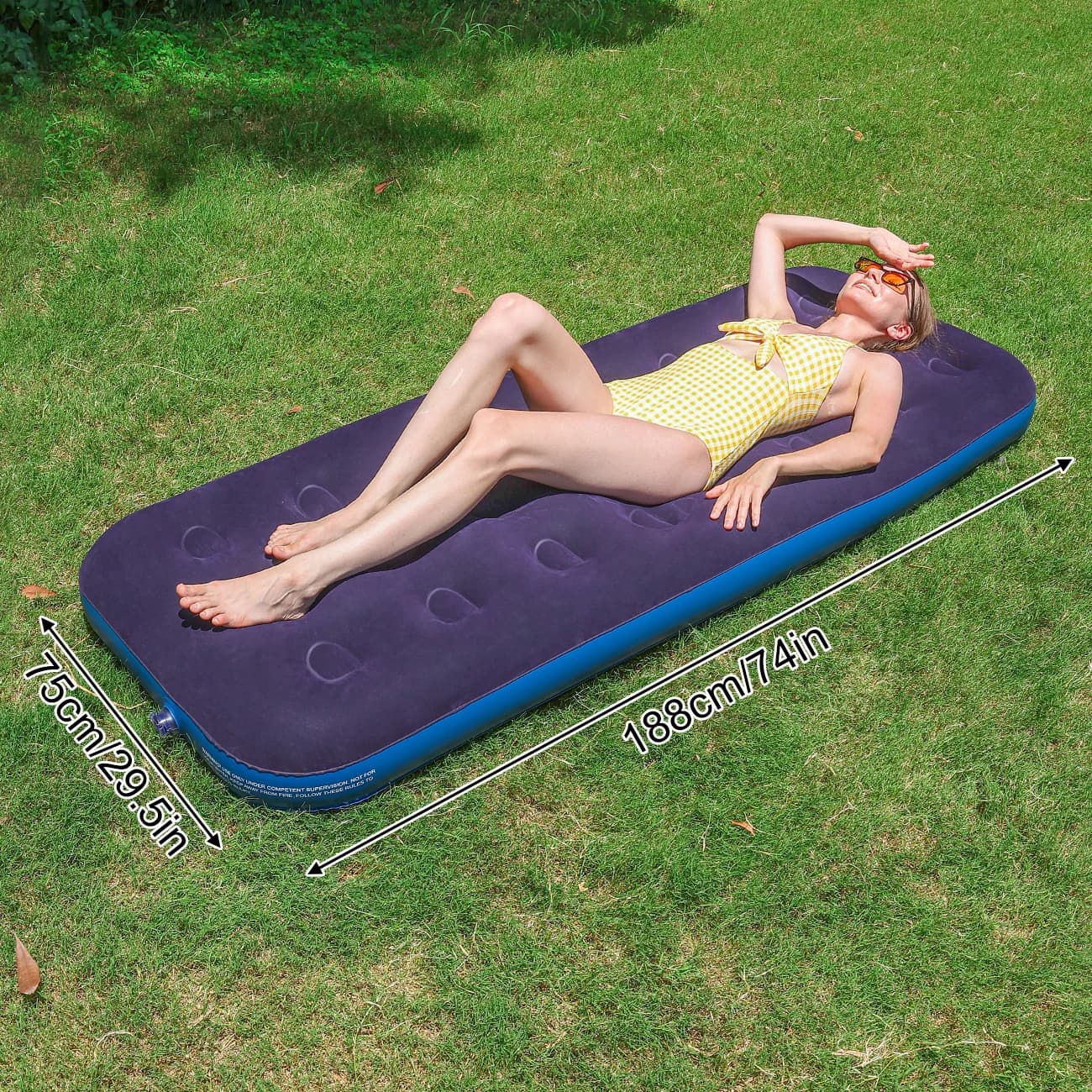 Matelas gonflable Portable 1 pièce, matelas gonflable épais pour les voyages de Camping, les voyages