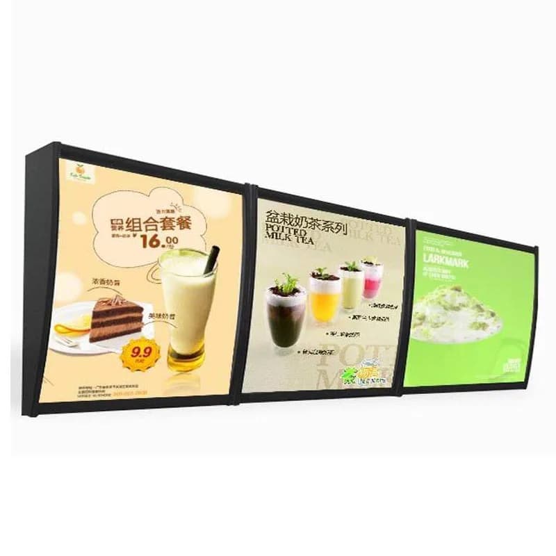 Boîte à lumière LED murale, système d'affichage de menu rétro4.2 pour restaurant à emporter (3 fouil